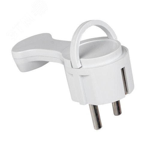 Изображение товара Вилка угловая плоская с/з белая СТЕЛС 16 А 250В PRO (шт)