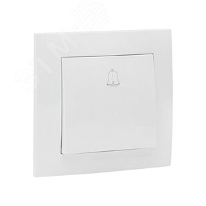 Валенсия кнопка звонка 10А белая - фото 2