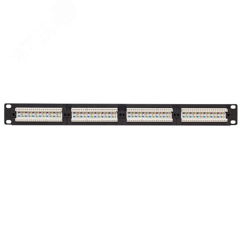 Патч-панель TERACOM PRO 19'' Cat.6 1U неэкранированная UTP 24 порта RJ-45 Dual IDC - фото 3