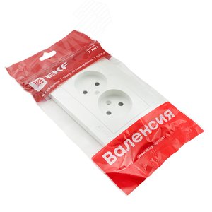 Валенсия лицевая панель розетка 2-местной б/з 10А жемчуг с защ. штор. - фото 2