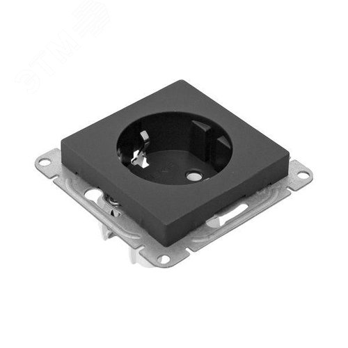 Эпика Механизм розетки 16А с заземлением без шторок черный EKF - фото 8