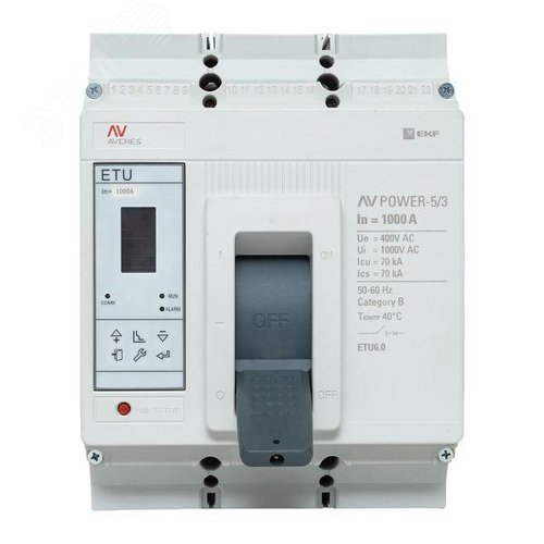 Выключатель автоматический AV POWER-5/3 1000А 70kA ETU6.0 AVERES - фото 2