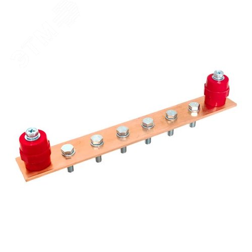 Шина заземляющая главная с изоляторами на 6 подключений ГЗШ-6 Сu - фото 5