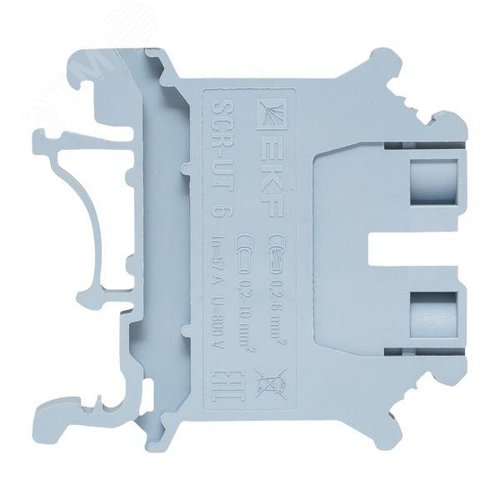 Клемма проходная винтовая UT 6 мм2 серая EKF - фото 5