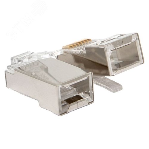 Коннектор RJ-45 TERACOM PRO экранированный 8P8C 30мкд Cat.6 (упак.20шт) - фото 2