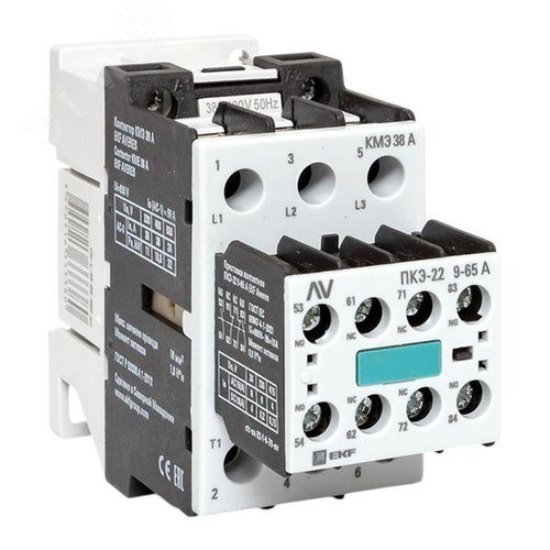 Комплект КМЭ 38А 400В АС с дополнительными контактами 2НО+2НЗ EKF AVERES - фото 1