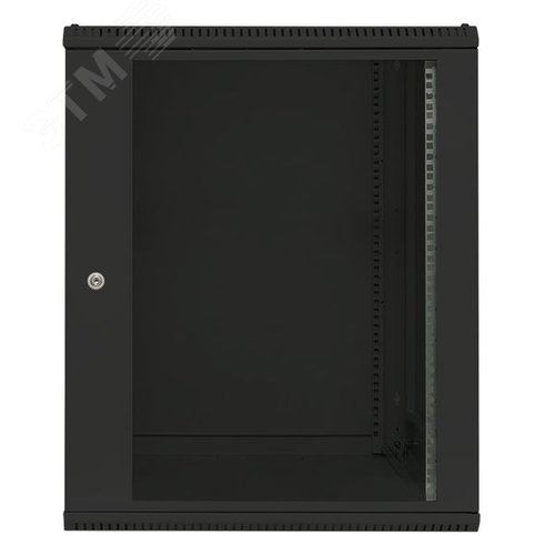 Шкаф настенный 19' TERACOM PRO 15U 600х600 мм дверь стеклянная с замком-ручкой чёрный - фото 3