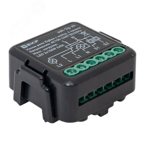 Умное реле в подрозетник 2-канальное с нейтралью Zigbee EKF Connect Select - фото 8