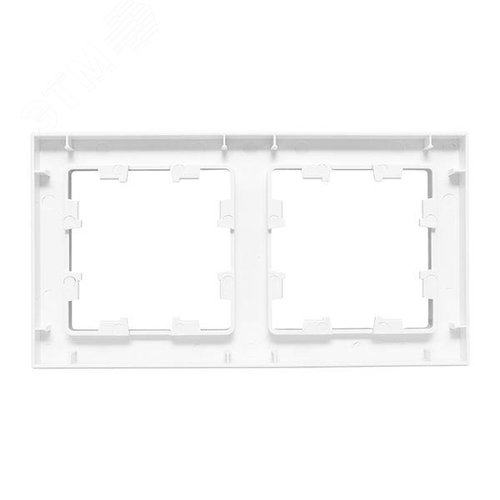 Эпика Рамка 2-местная белый пластик EKF - фото 4