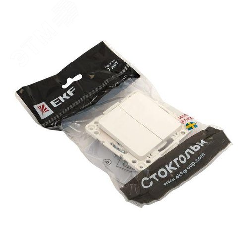 Стокгольм Механизм Выключателя 2-кл. проходного 10А в/к белый - фото 8