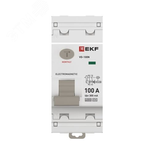Выключатель дифференциального тока ВД-100N 2P 100А 300мА A эл-мех 6кА PROXIMA - фото 4