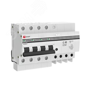 Выключатель автоматический дифференциальный АД-4 4п 40А 30мА С PROxima DA4-40-30-pro EKF