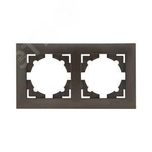 Валенсия Рамка 2-местная графит - фото 2