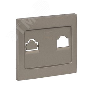Валенсия лицевая панель розетки RJ-45 1-местная кашемир - фото 2