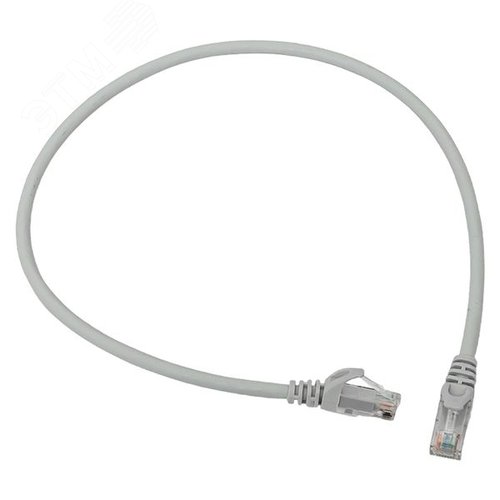 Патч-корд TERACOM PRO Cat.6 неэкранированный UTP оболочка LSZH серый (0.5м) - фото 1