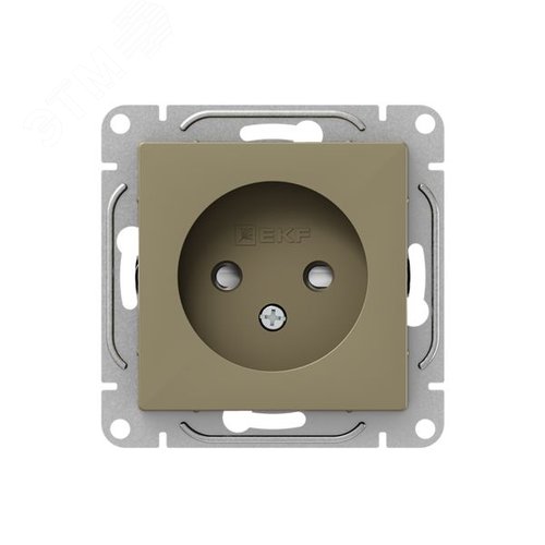 Механизм розетки  16А  без заземления  со шторками  шампань Эпика EKF - фото 1