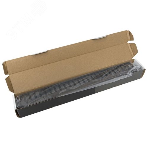 Органайзер кабельный TERACOM PRO с крышкой 19'' 1U пластиковый черный - фото 8