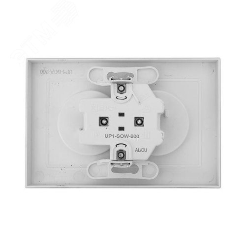 Эпика Механизм розетки двойной 16А без заземления без шторок с рамкой алюминий EKF - фото 4