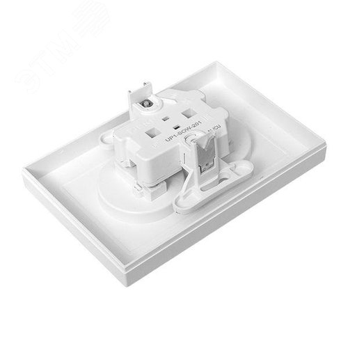 Эпика Механизм розетки двойной 16А без заземления со шторками с рамкой белый EKF - фото 7