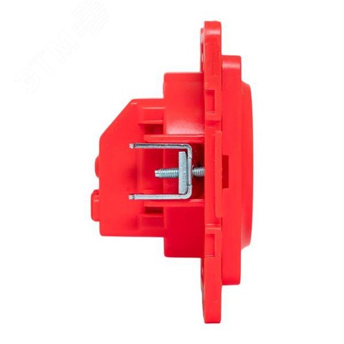 Стокгольм Механизм Розетки 1-местной с/з 16А винтовые клеммы красный с защ. штор. EKF - фото 3