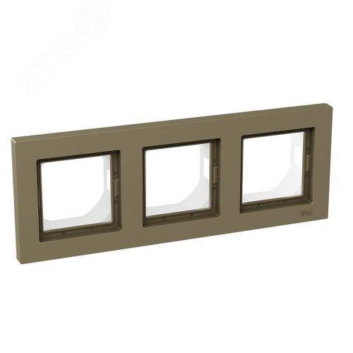 Рамка 3-местная IP44  шамп.  пластик Эпика EKF - фото 2