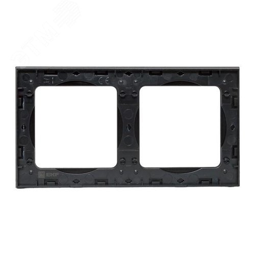 Стокгольм Рамка 2-местная металлическая черная - фото 4