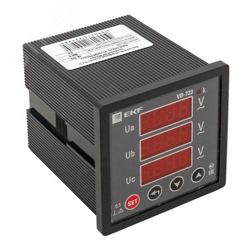 Вольтметр цифровой на панель 72х72 трехфазный PROxima - фото 7