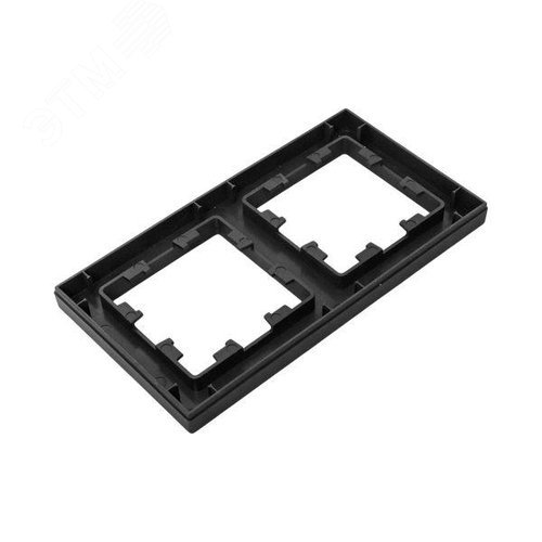 Эпика Рамка 2-местная черный пластик EKF - фото 7