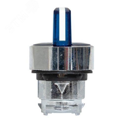 Исполнительный механизм переключателя S4 синий на 3 положения с фиксацией, с подсветкой с короткой ручкой IP65 - фото 3