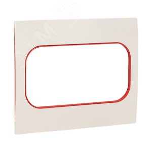 Стокгольм Рамка для розетки 2-местная белая с линией цвета красный EYM-G-304-20 EKF - 4