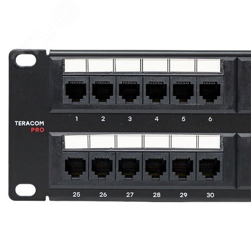 Патч-панель TERACOM PRO 19'Cat.6 2U неэкранированная UTP 48 портов RJ-45 Dual IDC - фото 4