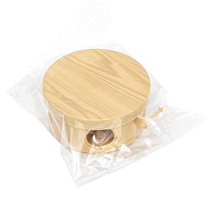 Коробка распаячная КМР-040-039 с крышкой (93х43) 4 мембранных ввода светлое дерево IP54 PROxima - фото 2