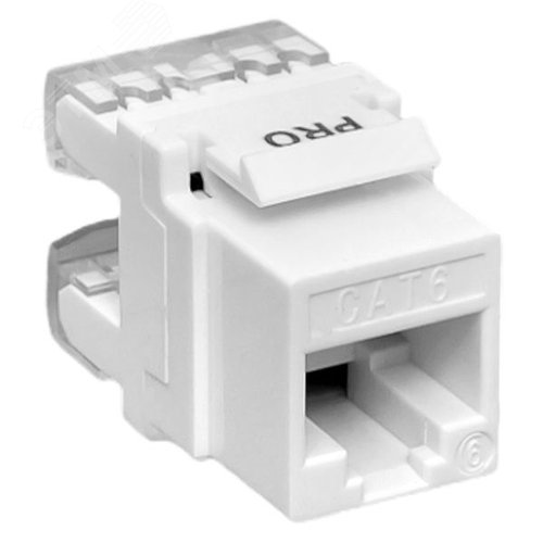 Модуль Keystone TERACOM PRO Cat.6 RJ-45 неэкранированный 110 IDC 180 градусов белый - фото 1