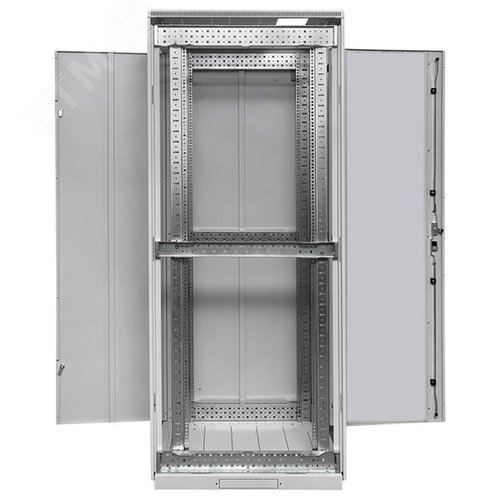 Шкаф напольный 19'' TERACOM PRO 42U 600х800 мм    двери стеклянная с замком-ручкой и металлическая  чёрный - фото 9