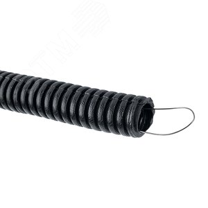 Труба ПНД гибкая гофрированная d20мм, тяжёлая с протяжкой, 100м, цвет черный PROxima tpnd-20-t EKF - 3