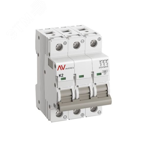 Выключатель автоматический AV-6 DC 3P 2A (K) 6kA EKF AVERES - фото 2