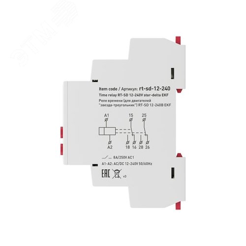 Реле времени (для двигателей 'звезда-треугольник') RT-SD 12-240В PROxima - фото 6