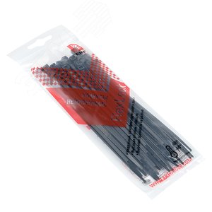 Хомут P6.6 стандартный черный 3.6x150 (50шт) FlexLock PROxima - фото 1