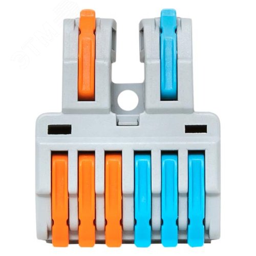 Строительно-монтажная клемма СМК 222-426 разветвительная 6 выходов 0,08-4 мм2 EKF - фото 4