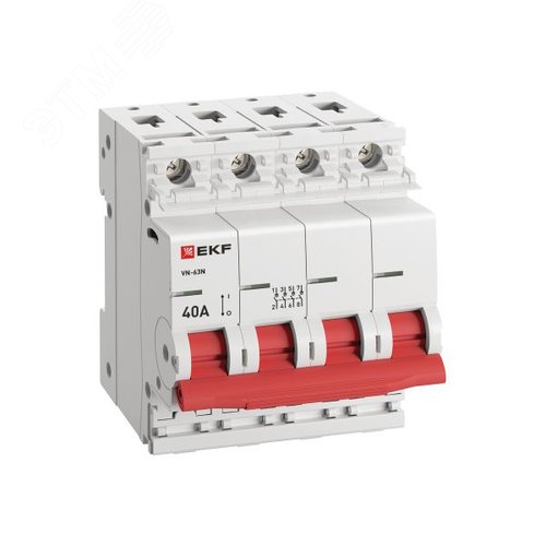 Выключатель нагрузки (ВН) четырехполюсный 4P 40А ВН-63N S63440 PROXIMA EKF - фото 3