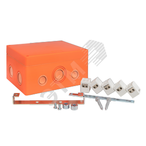 Коробка распаячная огнестойкая (176х126х74) 5 двойных кк/1,5-10мм/12 мв IP66 PROxima