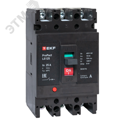 LS125 18кА 3P 25А ProPact EKF - фото 1