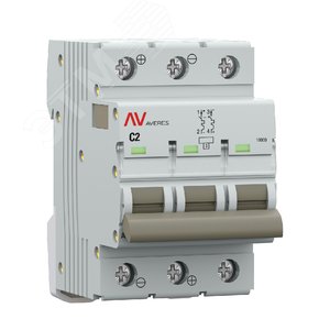 Выключатель автоматический AV-10 DC 3P 2A (C) 10kA AVERES - фото 3