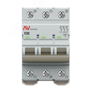 Выключатель автоматический AV-10 DC 3P 32A (C) 10kA AVERES - фото 2