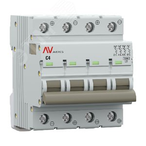 Выключатель автоматический AV-10 DC 4P 4A (C) 10kA AVERES - фото 3