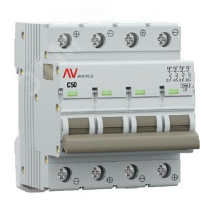 Выключатель автоматический AV-10 DC 4P 50A (C) 10kA AVERES - фото 3