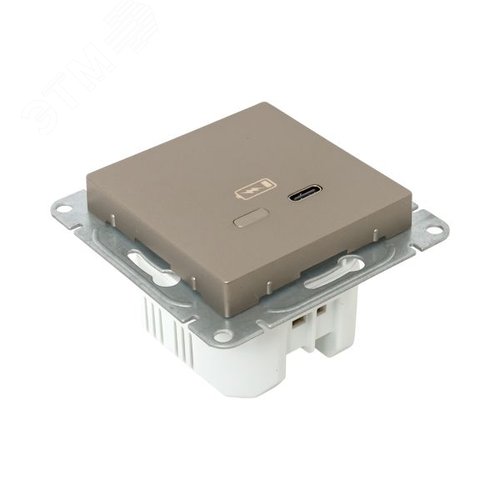 Механизм розетки USB-С  быстрая  шампань Эпика EKF - фото 8