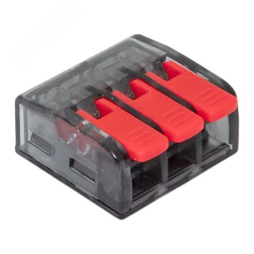 Строительно-монтажная клемма СМК 221-613 с рычагом 3 отверстия 0.5-4.0(6) мм2 EKF PROxima - фото 8