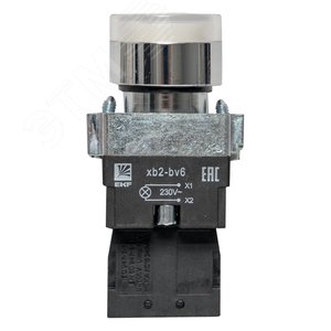 Кнопка BA21 с подсветкой 230В белая NO PROxima - фото 3