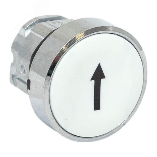 Изображение товара Исполнительный механизм кнопки XB4 белый плоский возвратный без фиксации, стрелка IP65 (шт)